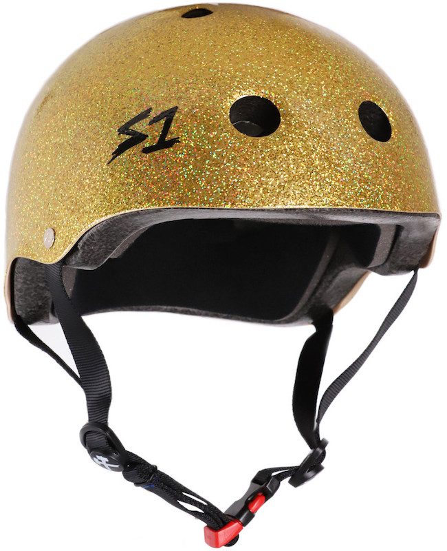 S1 Mini Lifer Helmet Gold Gloss Glitter