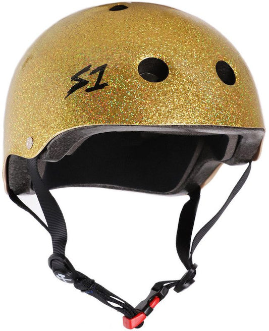 S1 Mini Lifer Helmet Gold Gloss Glitter