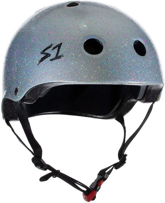 S1 Mini Lifer Helmet Silver Gloss Glitter