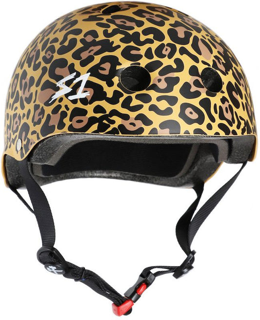 S1 Mini Lifer Helmet Tan Leopard Print Matte
