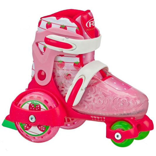 Roller Derby FUN ROLL Jr. Girl's Adjustable Roller Skates - Strawberry
