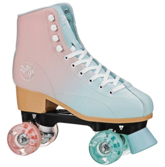 Roller Derby Girl Lilly Quad Skates Blue Pink