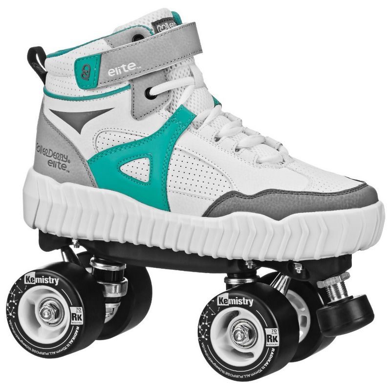 Roller Derby Glidr Sneaker White Teal Roller Skates