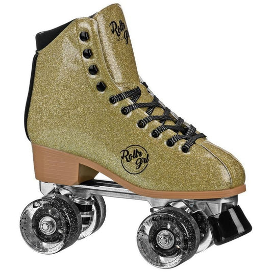 Roller Derby Rollr Grl Astra Gold Black Quad Skates