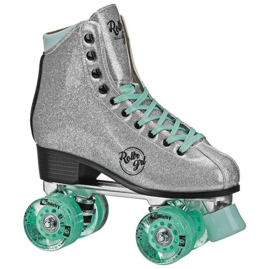 Roller Derby Rollr Grl Astra Silver Black Quad Skates