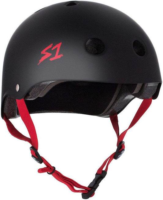 S1 Lifer Helmet Black Matte/Red Straps