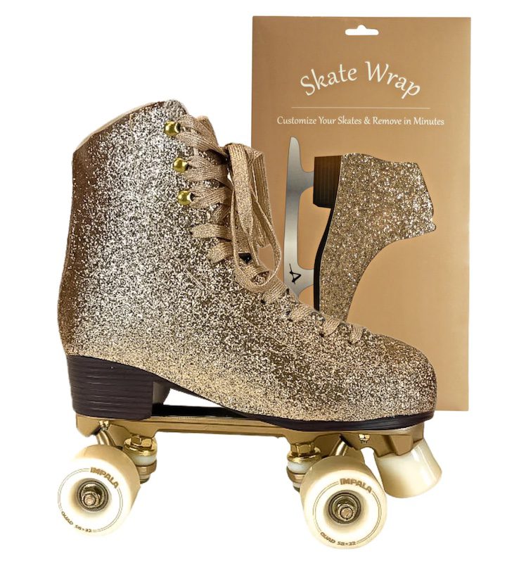 American Roller Skate Wrap Sparkle Gold