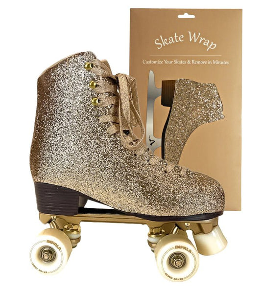 American Roller Skate Wrap Sparkle Gold