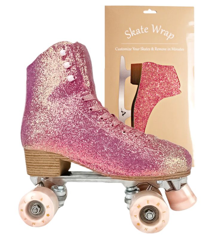 American Roller Skate Wrap Sparkle Pink