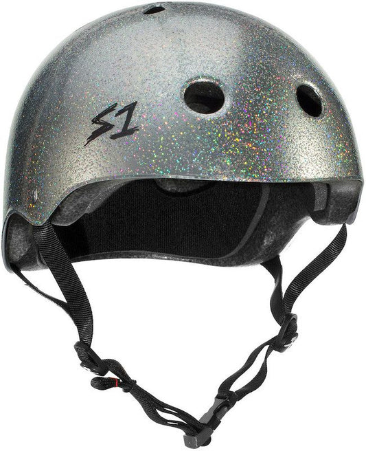 S1 Mega Lifer Helmet Silver Gloss Glitter