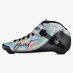 Bont BNT 195mm Inline Speed Skate Boots Silver Rainbow