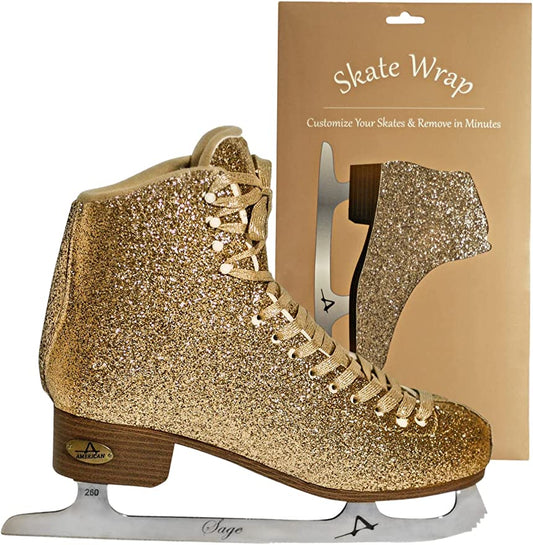 American Ice Skate Wrap Sparkle Gold