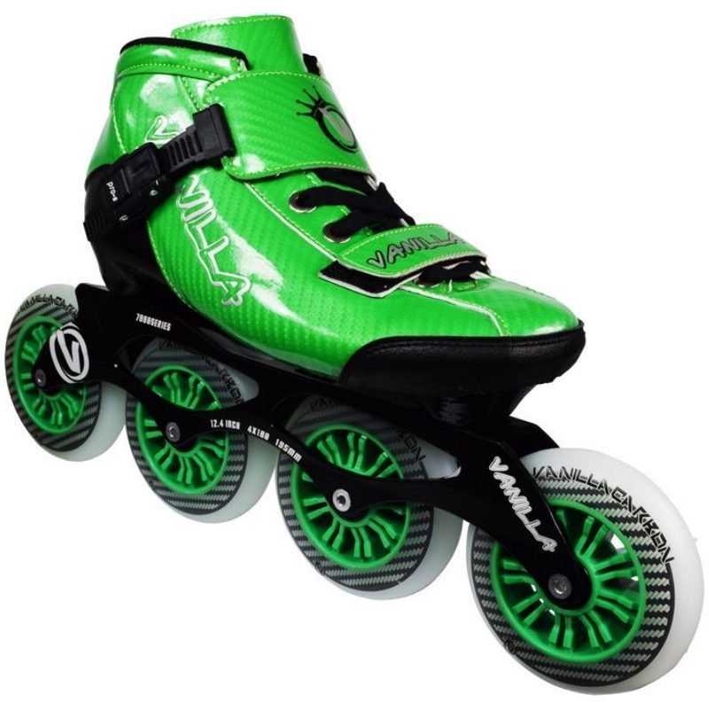 Vanilla Carbon Speed Skate Green ROLLER SKATE USA