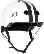 S1 Lifer Helmet White w/ Black Stripes