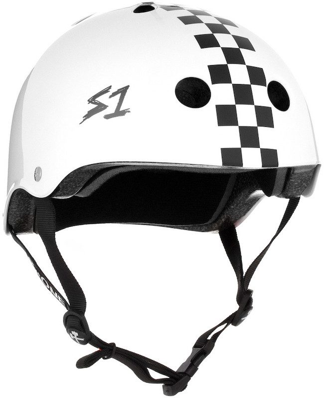 S1 Lifer Helmet White Gloss W/ Checkers