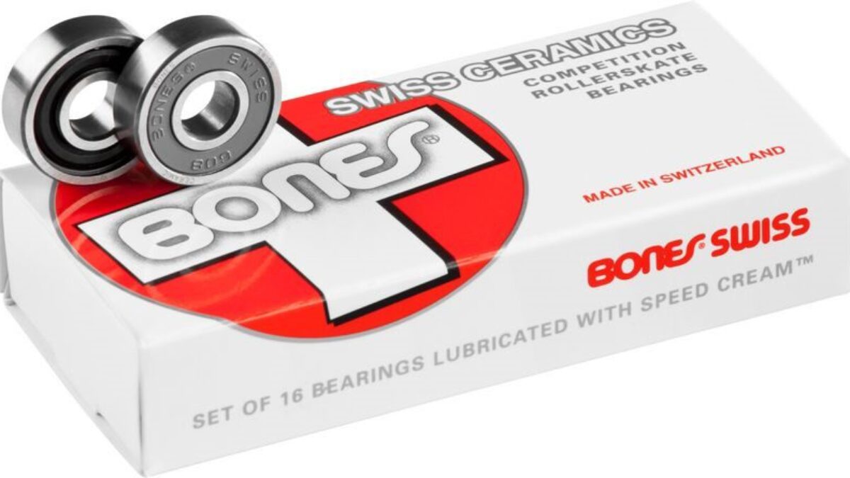 スケートボード BONES SWISS CERAMIC SKATEBOARD BEARINGS Bones Swiss Ceramic Skateboard Bearings (Set of 8)- Skates USA