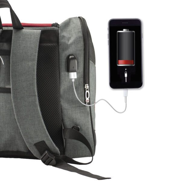 zaino rosso usb