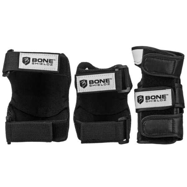 Skate Protective Gear Roller Derby Cruiser 3000 Youth Tri pack Black/White - Image 2
