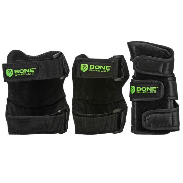 Skate Protective Gear Roller Derby Cruiser 3000 Youth Tri pack Black/Green - Image 2