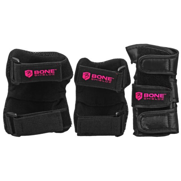 Skate Protective Gear Roller Derby Cruiser 3000 Youth Tri pack Black Pink - Image 2